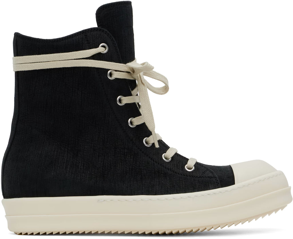 Black Hollywood Bull Leather Sneakers