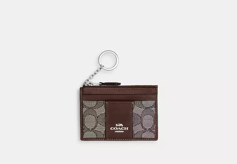 Coach Mini Id Skinny In Signature Jacquard - Wallets | Shop From The Mirage