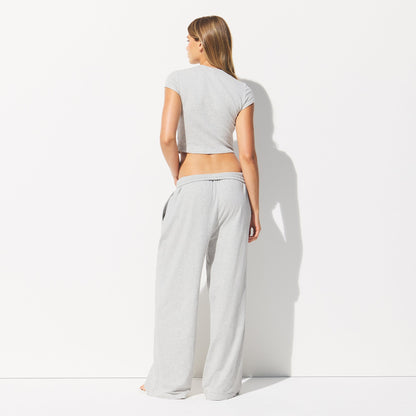 Cotton Jersey Wide Leg Pant
