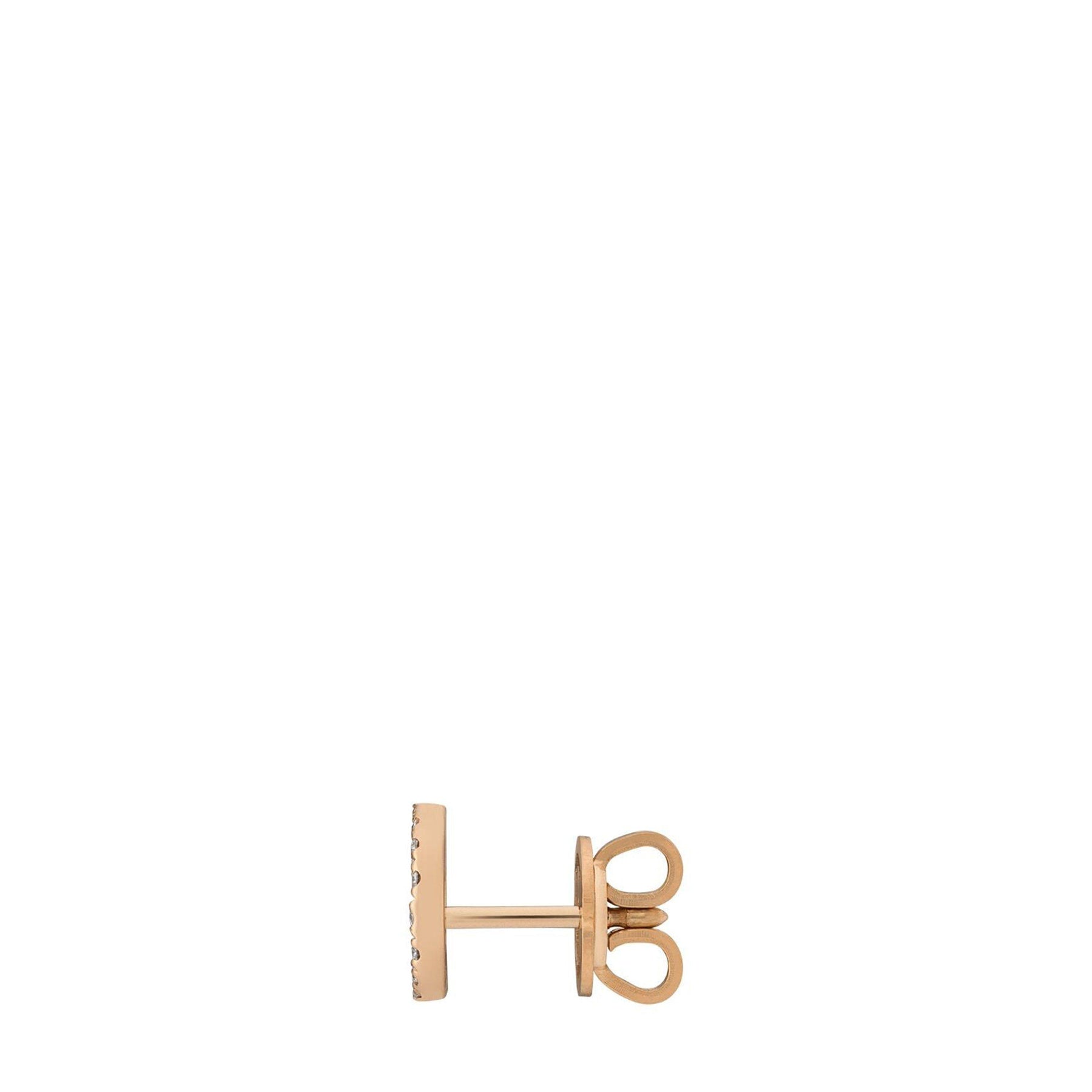 Interlocking Stud Earrings With Diamonds