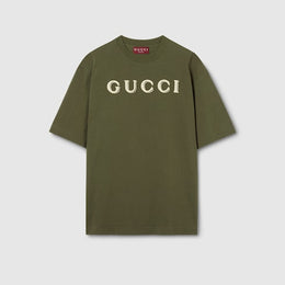 Cotton jersey T-shirt with embroidery