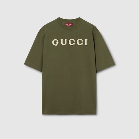Cotton jersey T-shirt with embroidery