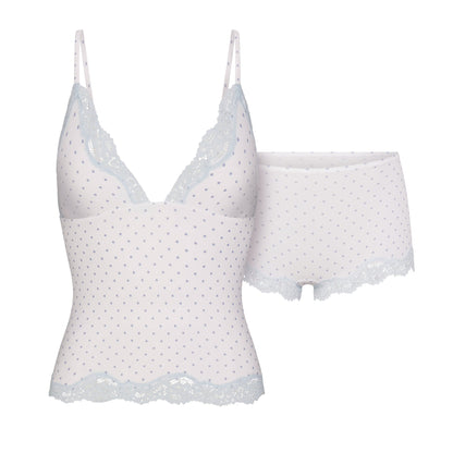 Fits Everybody Lace Triangle Cami and Boy Short Set