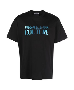 Versace Jeans Couture Iridescent Black T-shirt with Couture Branding