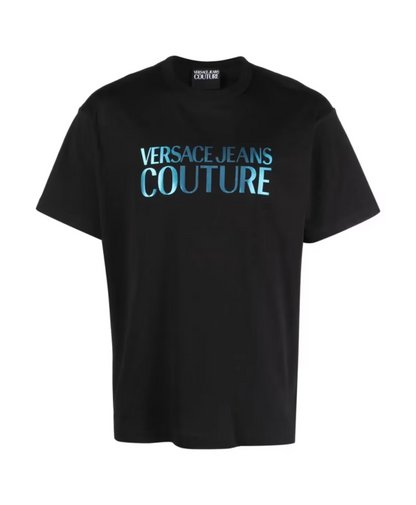 Versace Jeans Couture Iridescent Black T-shirt with Couture Branding