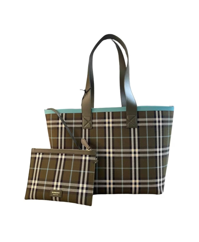 Multicolor Check Tote Bag