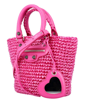Pink Handbag with Double Handles