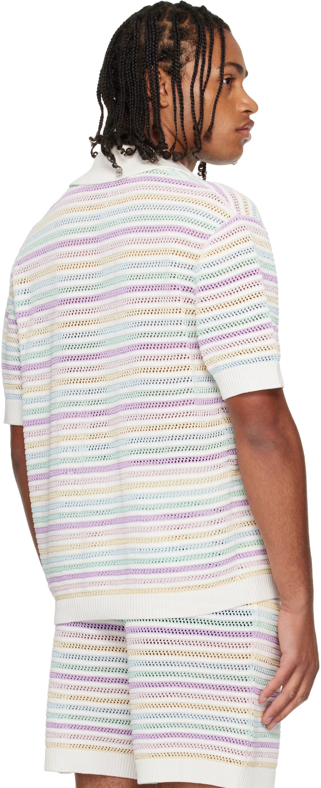 Multicolor Crochet Polo