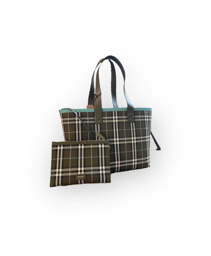 Multicolor Check Tote Bag