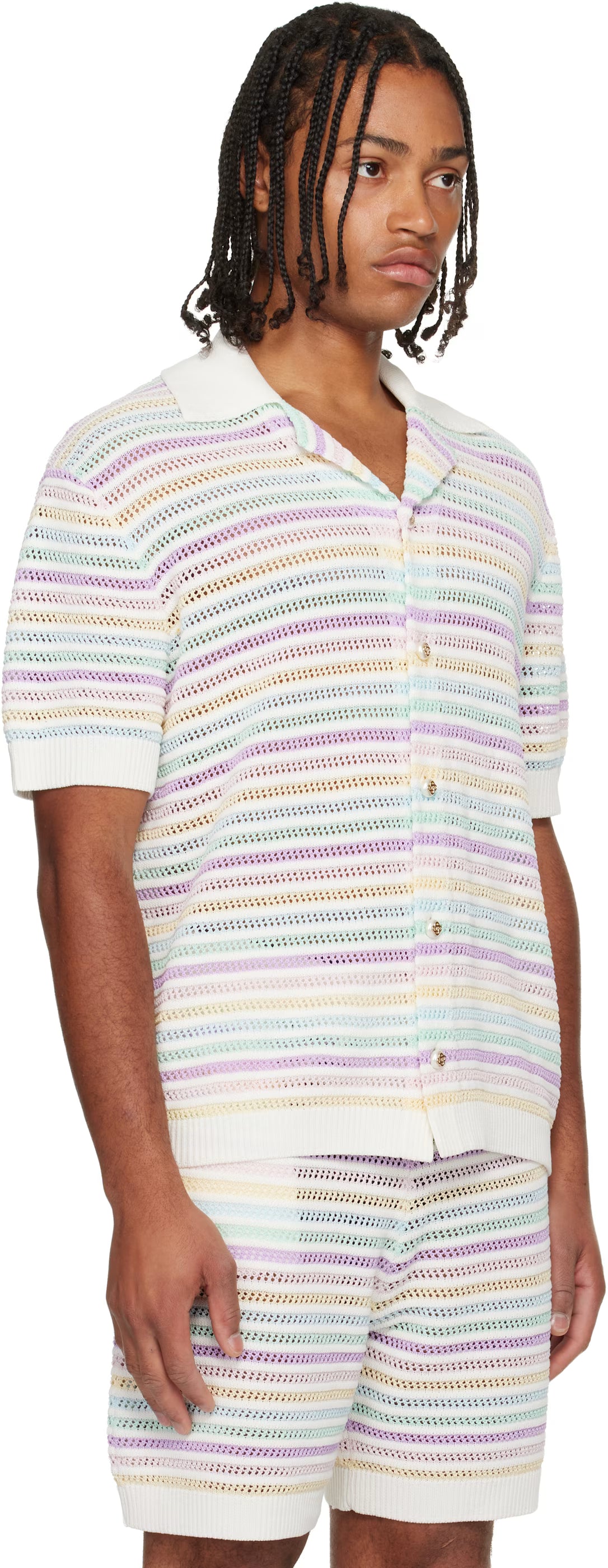 Multicolor Crochet Polo