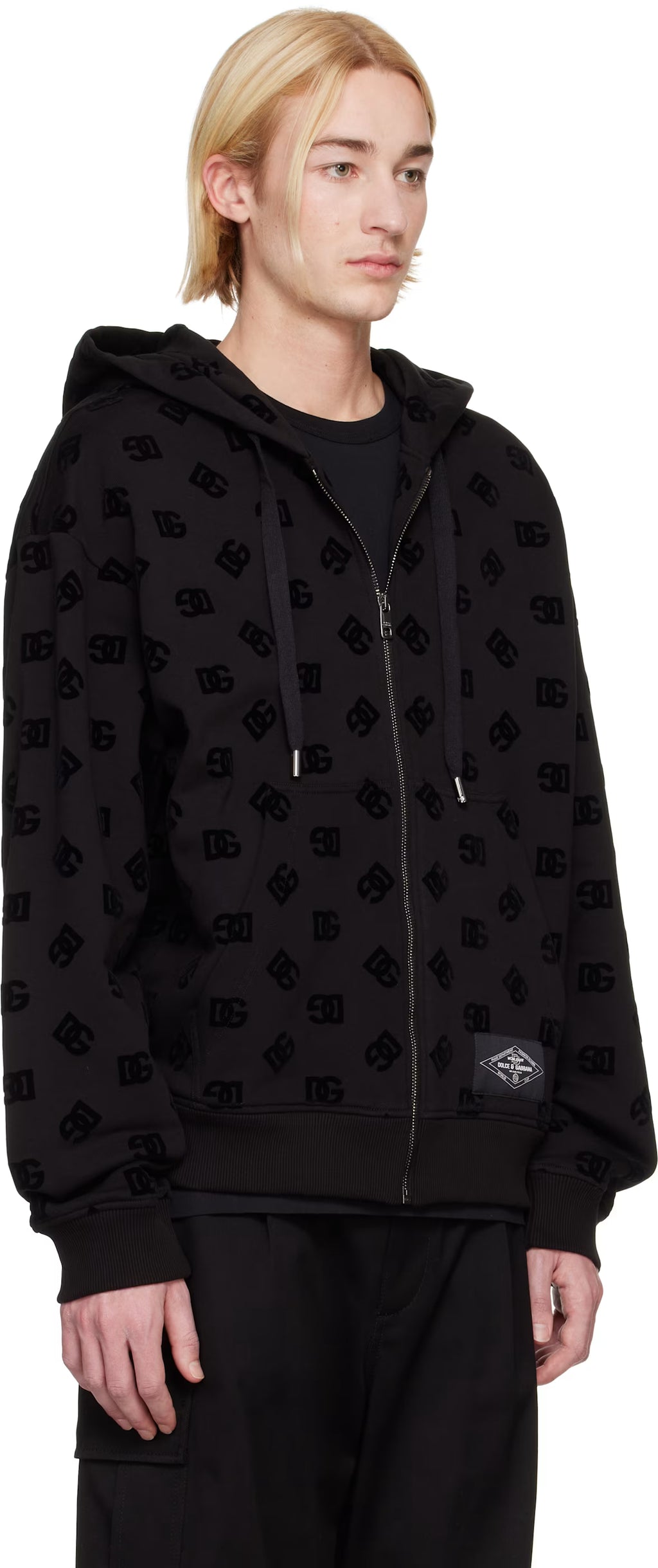 Dolce&Gabbana Black Zip-Up Hoodie