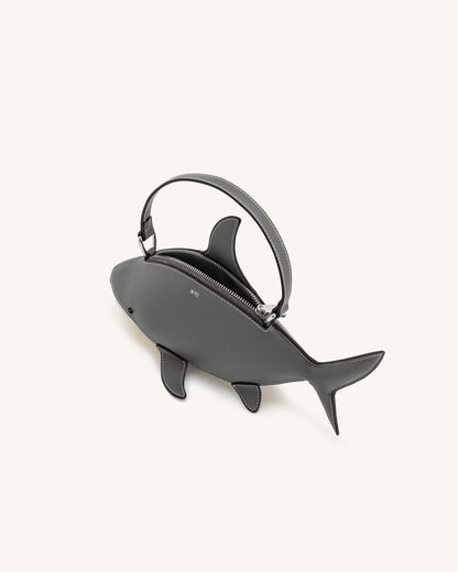 Nerys Shark Look Top Handle Bag - Grey