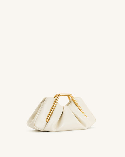 Lila Metal Frame Clutch - Burgundy