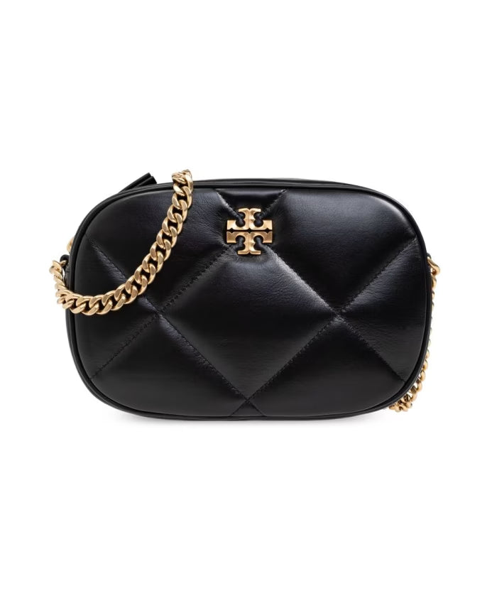 Quilted Leather Shoulder Bag with Chain