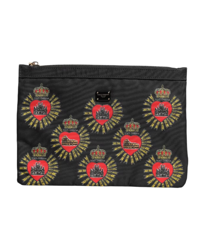 Sacred Heart Print Clutch Pouch