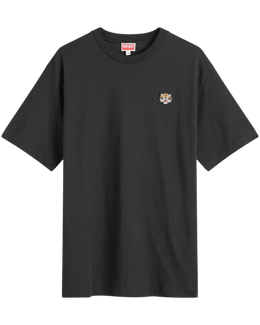 Kenzo Lucky Tiger Embroidered Crest T-Shirt in Black