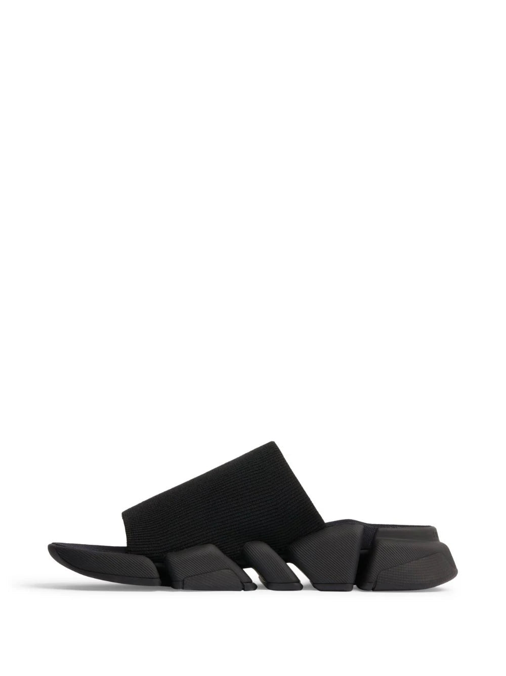 BALENCIAGA MEN Speed 2.0 Slide Knit Sandals Black