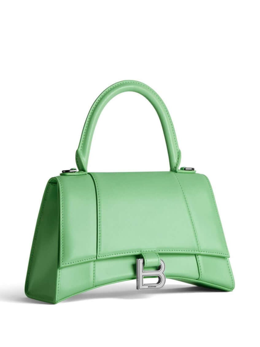 Balenciaga Green Hourglass Small Leather Handbag - Size: One Size Bags | Shop From The Mirage