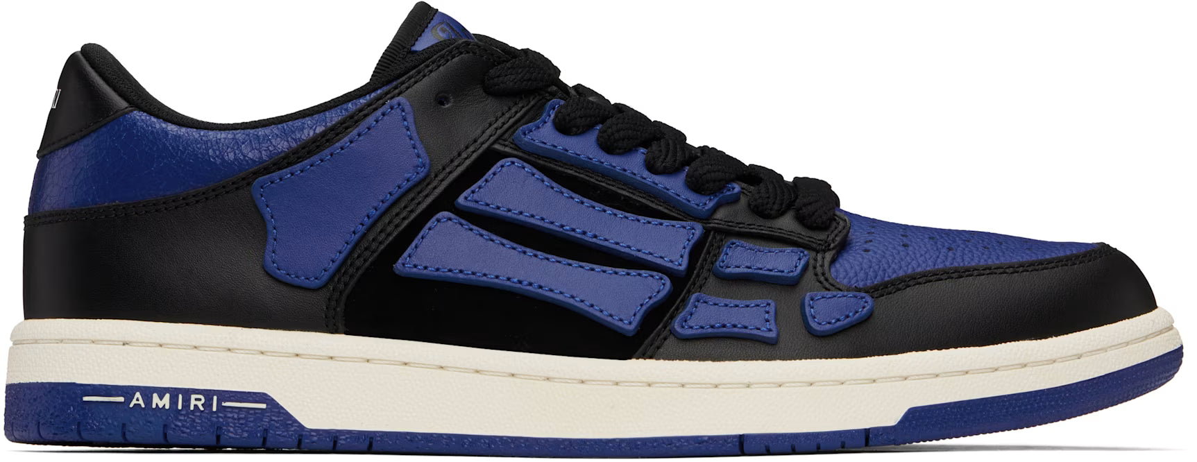 Black & Blue Skel-Top Low Sneakers