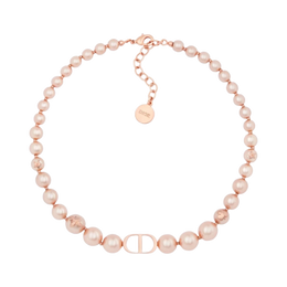 Dior 30 Montaigne Choker Pink Finish Metallic Pink Resin Pearl