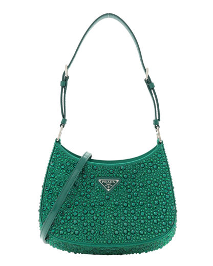 Satin Crystal Cleo Adjustable Strap Shoulder Bag Mango