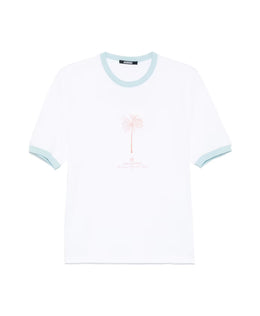 Jacquemus White Logo Print Short Sleeve Tee