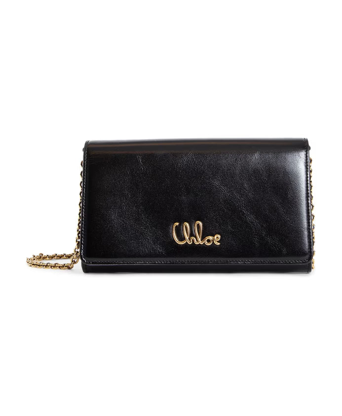 Iconic Black Leather Shoulder Bag