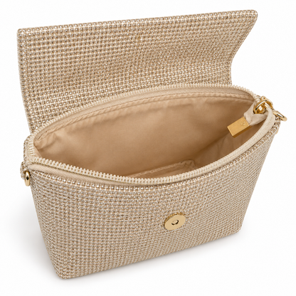 Rare Dior Beauty Vip Gift 2025 Gold Pouch Bag comes with Gold Strap