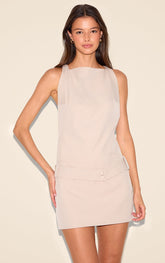 Clay Belt Detail Shift Dress