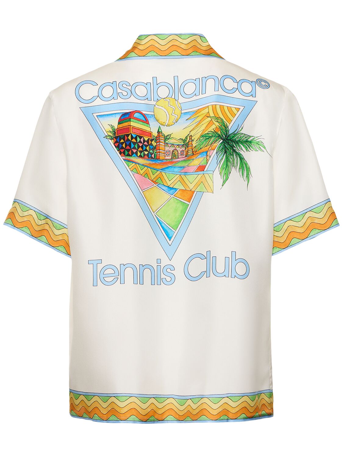 CASABLANCA Casablanca Tennis Club print silk s/s shirt - Size: M Shirts | Shop From The Mirage