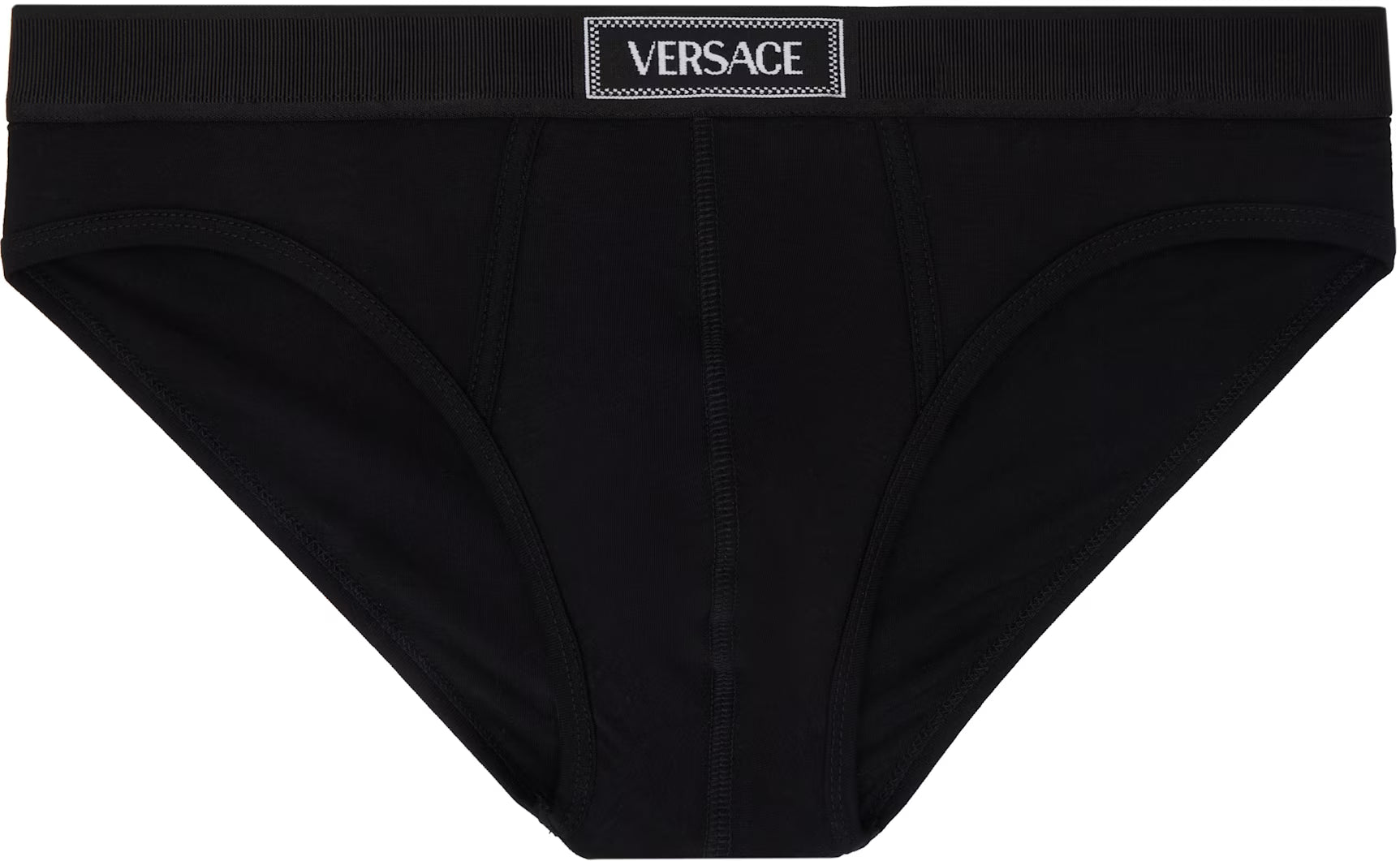 Versace Underwear Black 90s Vintage Logo Briefs