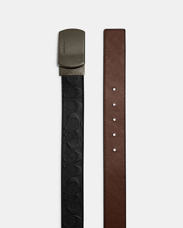 Plaque Buckle Cut To Size Reversible Belt, 38 Mm