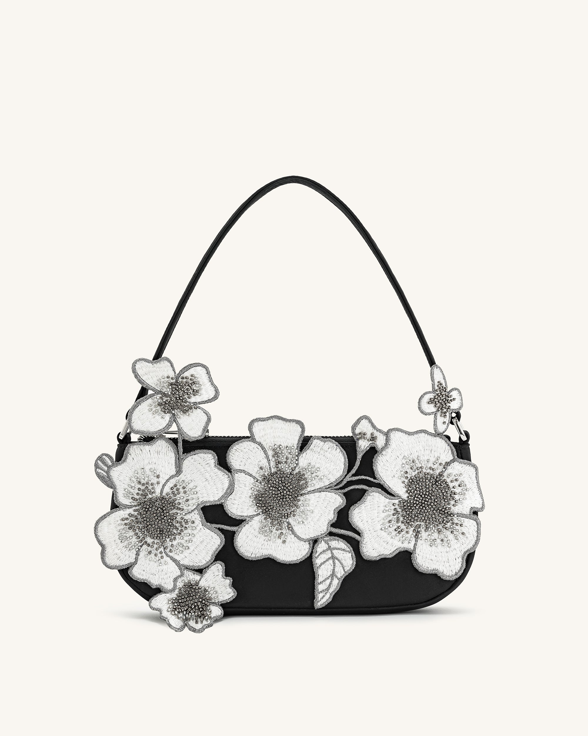 Leona Bead Embellished Shoulder Bag - Pink