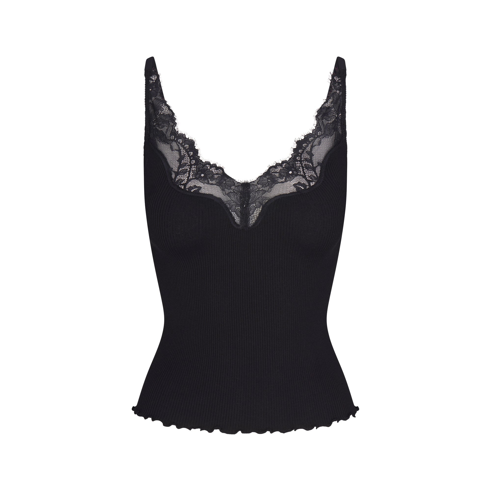 Rib Knit Lace Cami