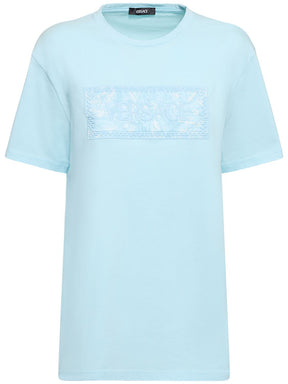 Versace Barocco logo cotton jersey t-shirt