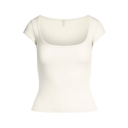 Cotton Jersey Scoop Neck T-shirt