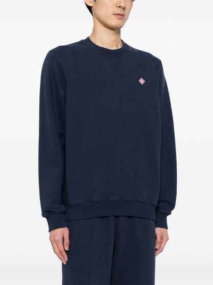 Casablanca Diamond-logo Crew-neck Sweatshirt Blue
