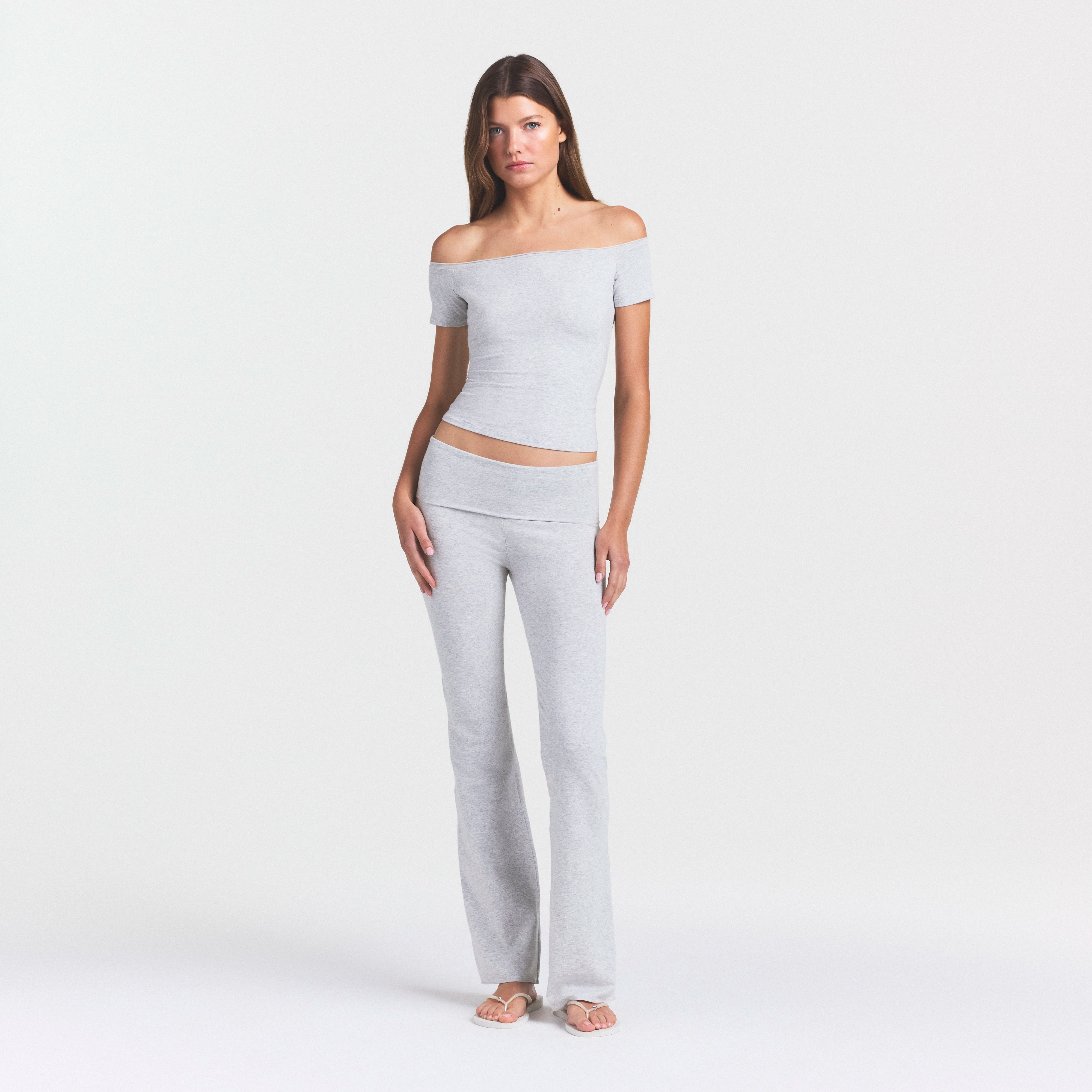 Cotton Jersey Off the Shoulder Top