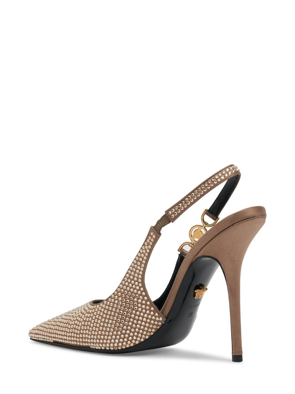 Versace Versace 110mm Satin & crystal pumps - Size: UK 5 Heels | Shop From The Mirage