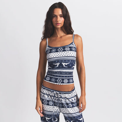 Logo Plush Pointelle Cami