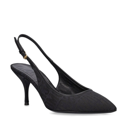 Moschino Moschino 75mm Logo jacquard pumps - Size: UK 2 Heels | Shop From The Mirage