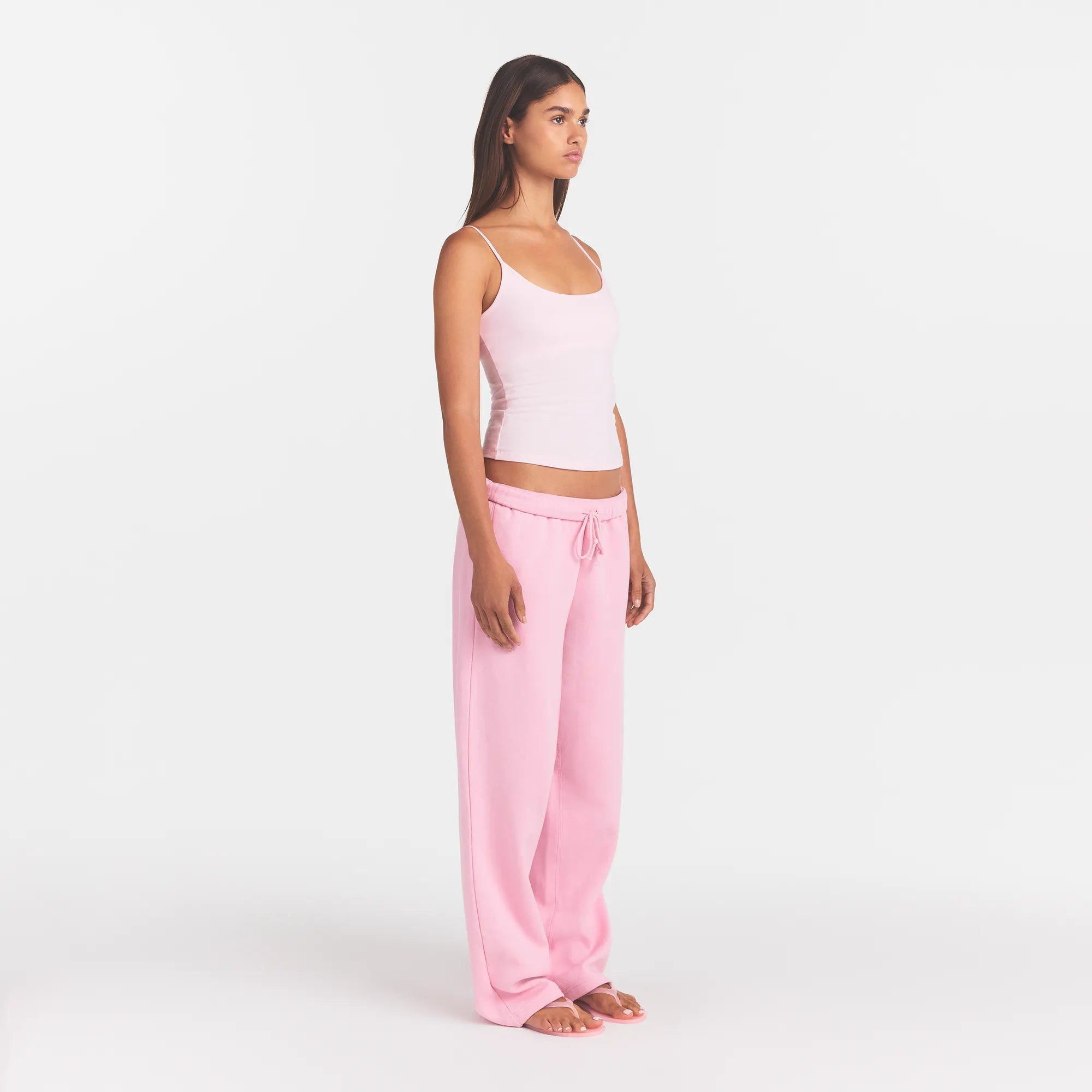 Cotton Fleece Logo Classic Straight Leg Pant