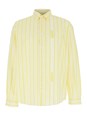 Jacquemus 'La Chemise Simon' Yellow Shirt with Classic Collar and All-Over Striped Motif in Cotton Man