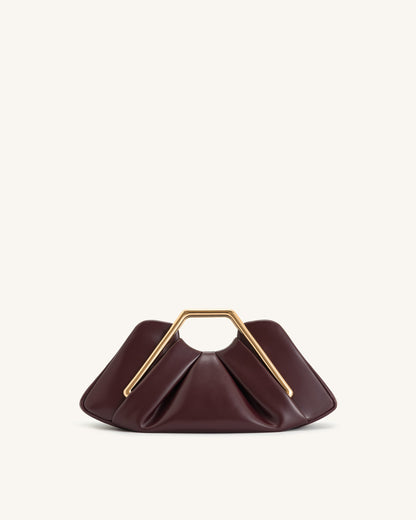 Lila Metal Frame Clutch - Ivory