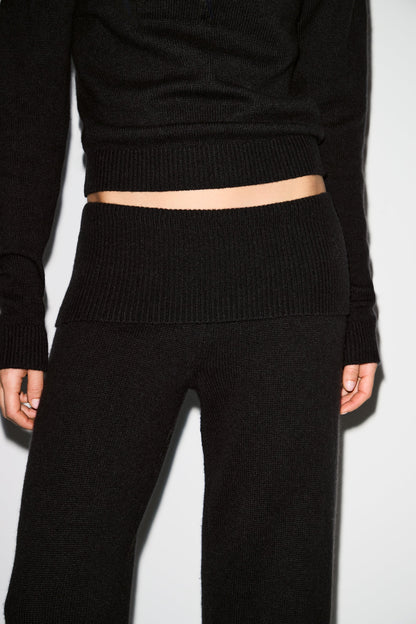 Wool Cashmere Foldover Pant