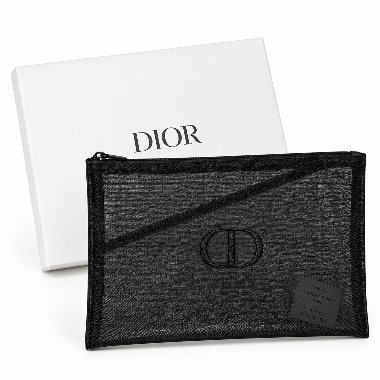 Dior Beauty Black Mesh Make Up Cosmetics Clutch Bag Travel Accessories Pouch New