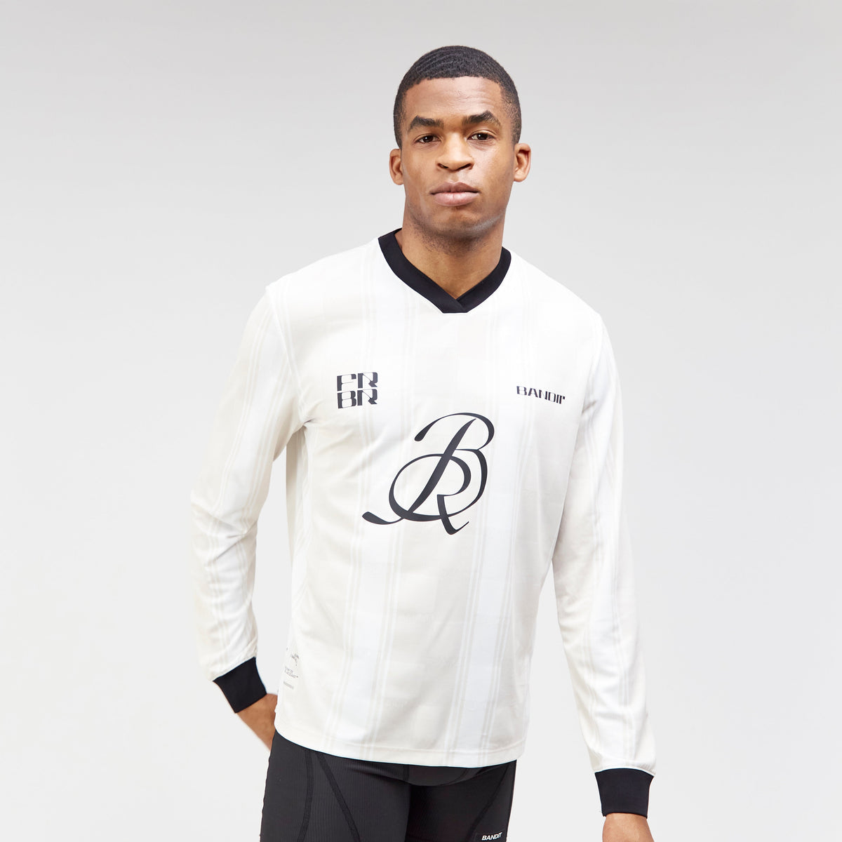 Jacquard "BR" Long Sleeve, Unisex - Stone