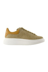 Beige Leather Oversize Sneakers