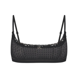 Lightweight Cotton Pointelle Scoop Bralette