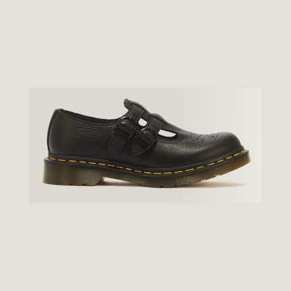 8065 Virginia Leather Mary Jane Shoes — Black